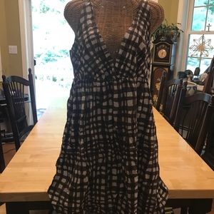 BOHO Brown and White Gingham Dress!